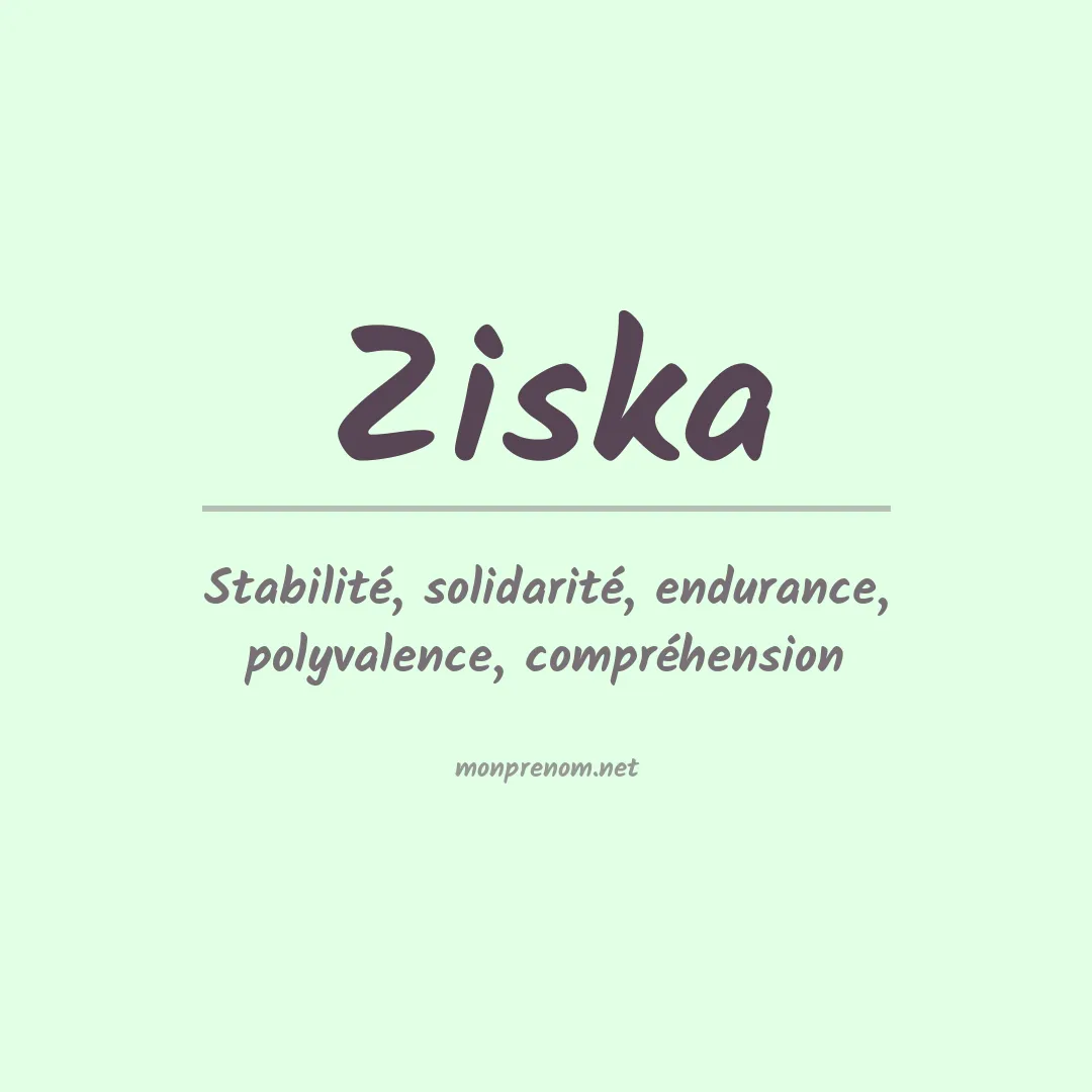 Prénom Ziska