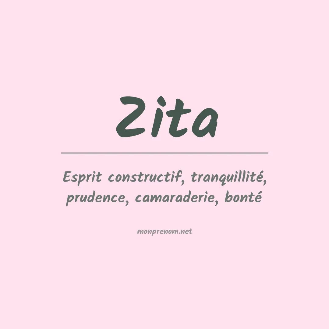 Signification du prénom Zita