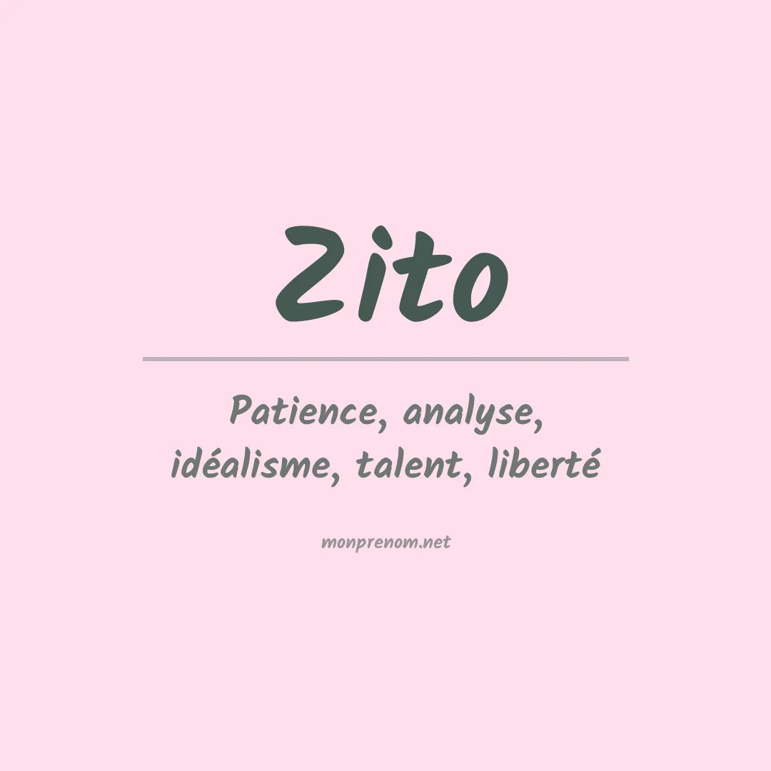 Prénom Zito