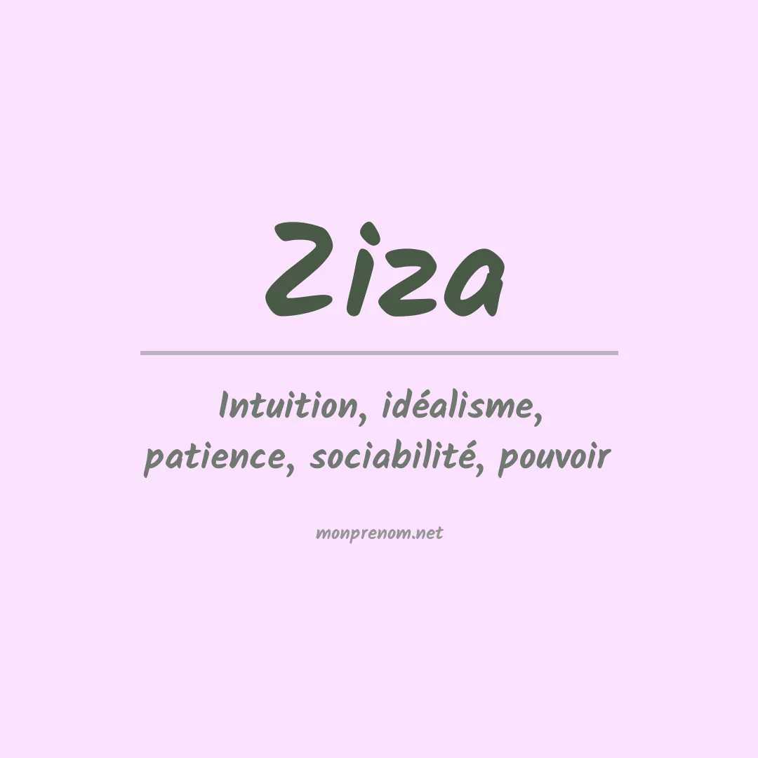 Prénom Ziza