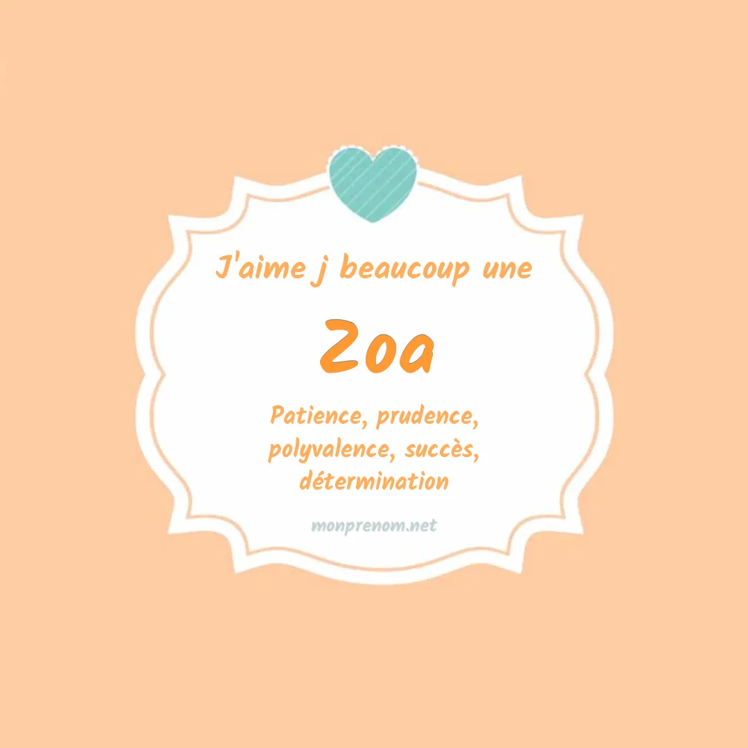J'aime beaucoup Zoa