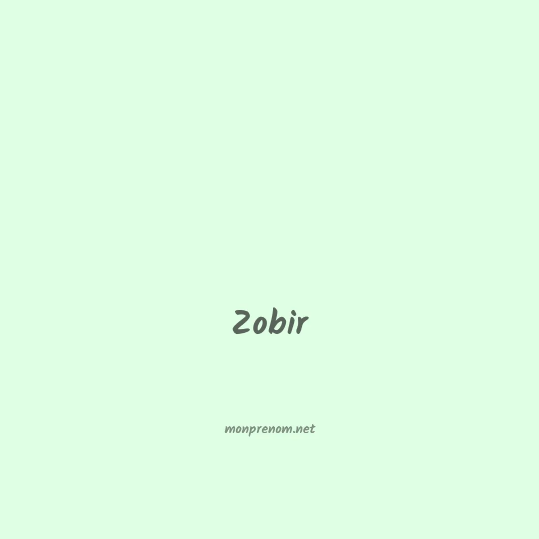 Zobir en chinois