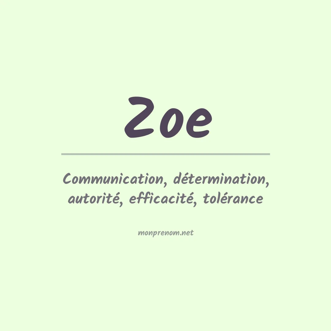 Prénom Zoe