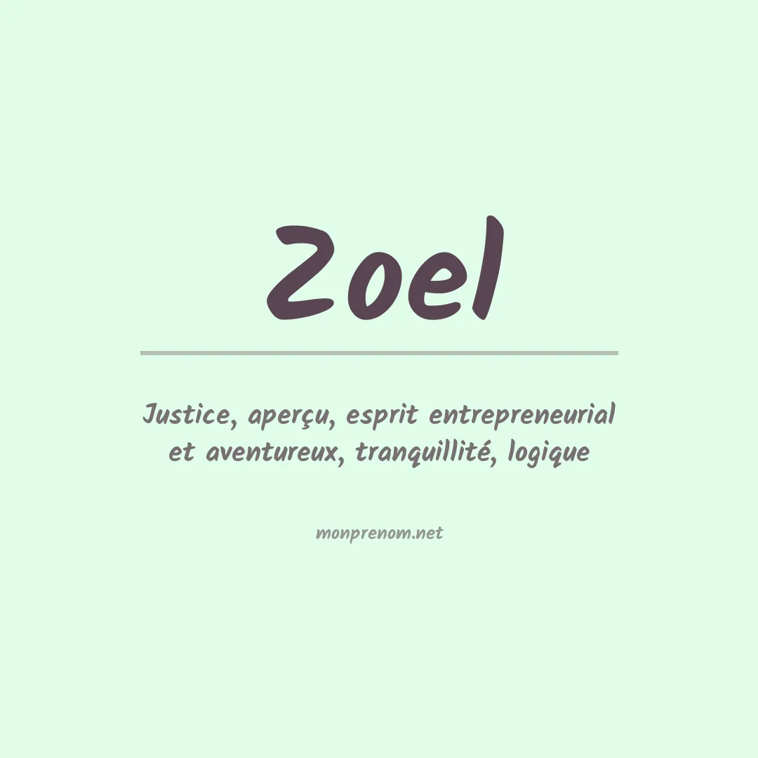 Prénom Zoel