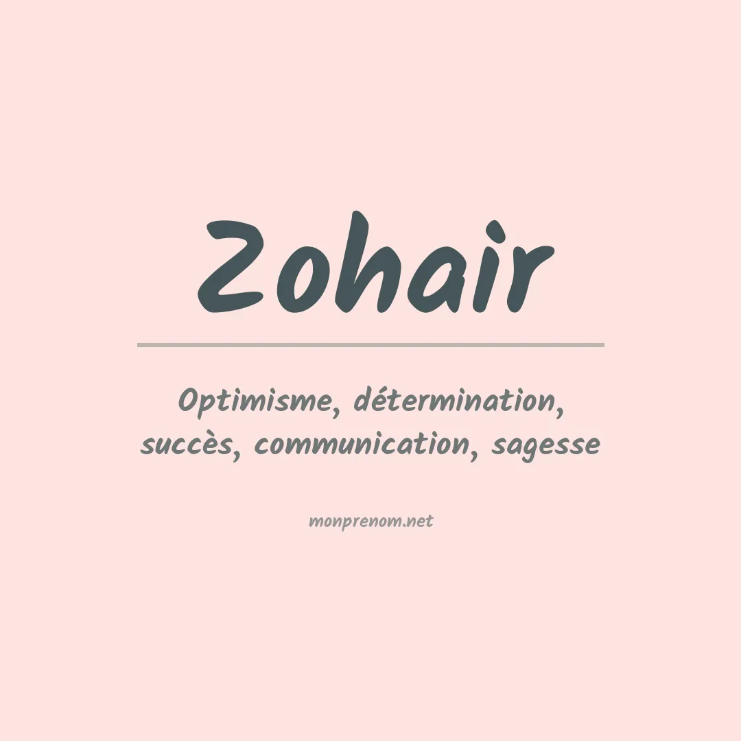Prénom Zohair