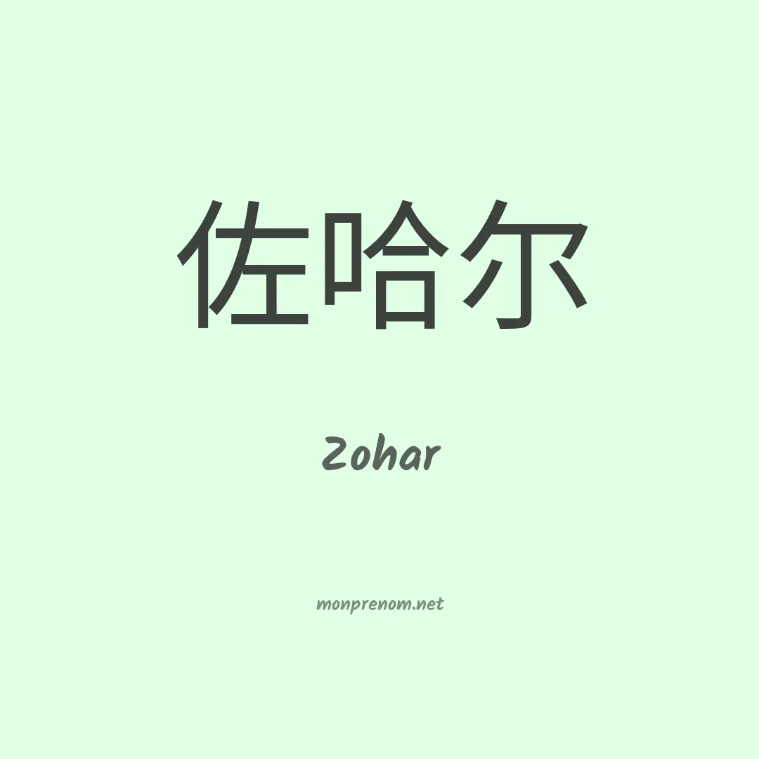 Zohar en chinois