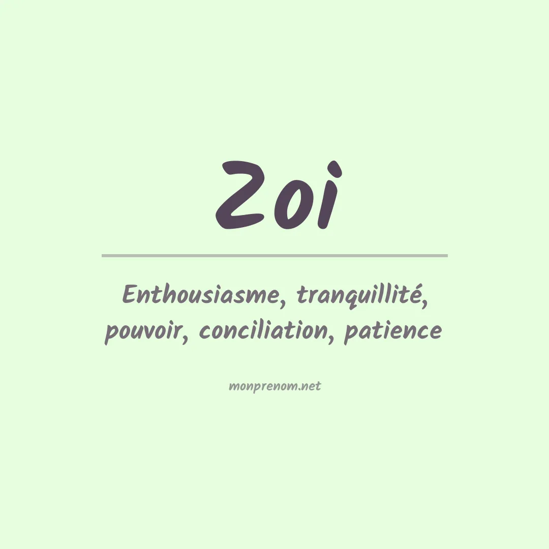 Signification du prénom Zoi