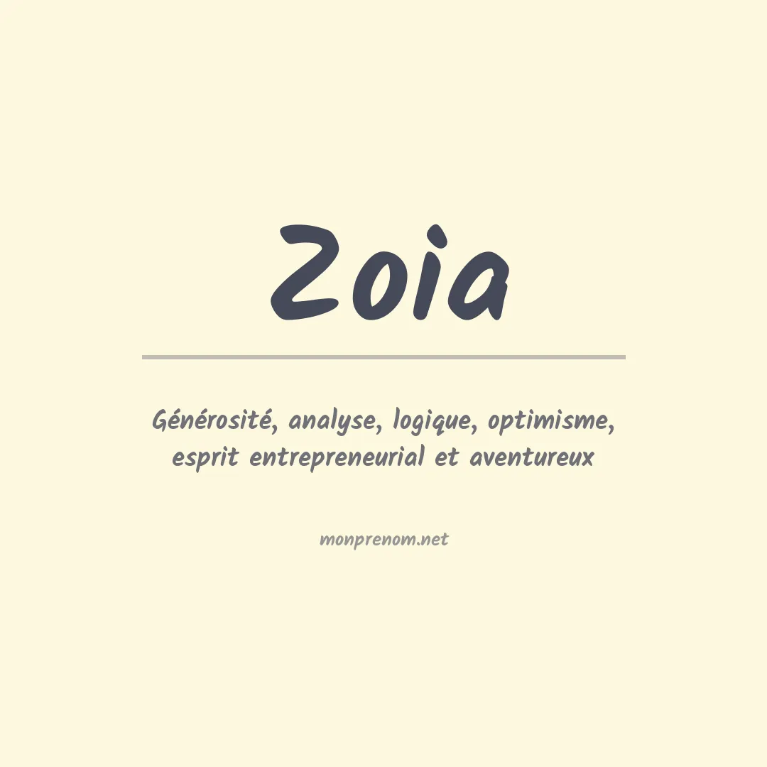 Signification du prénom Zoia