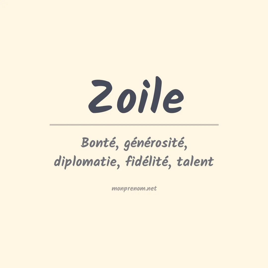 Signification du prénom Zoile