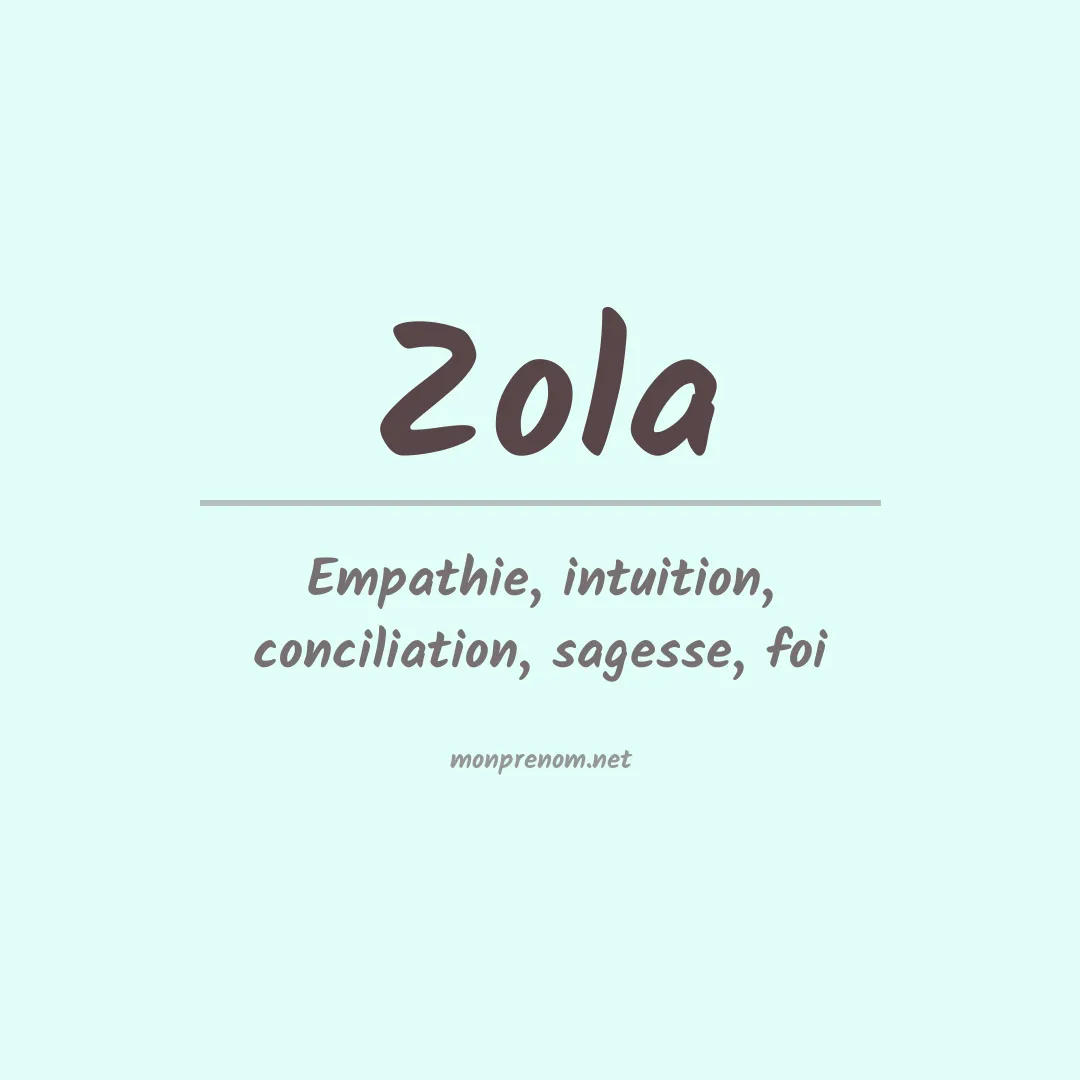 Prénom Zola
