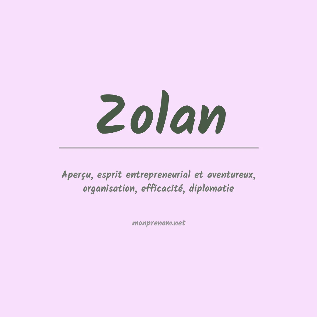 Prénom Zolan