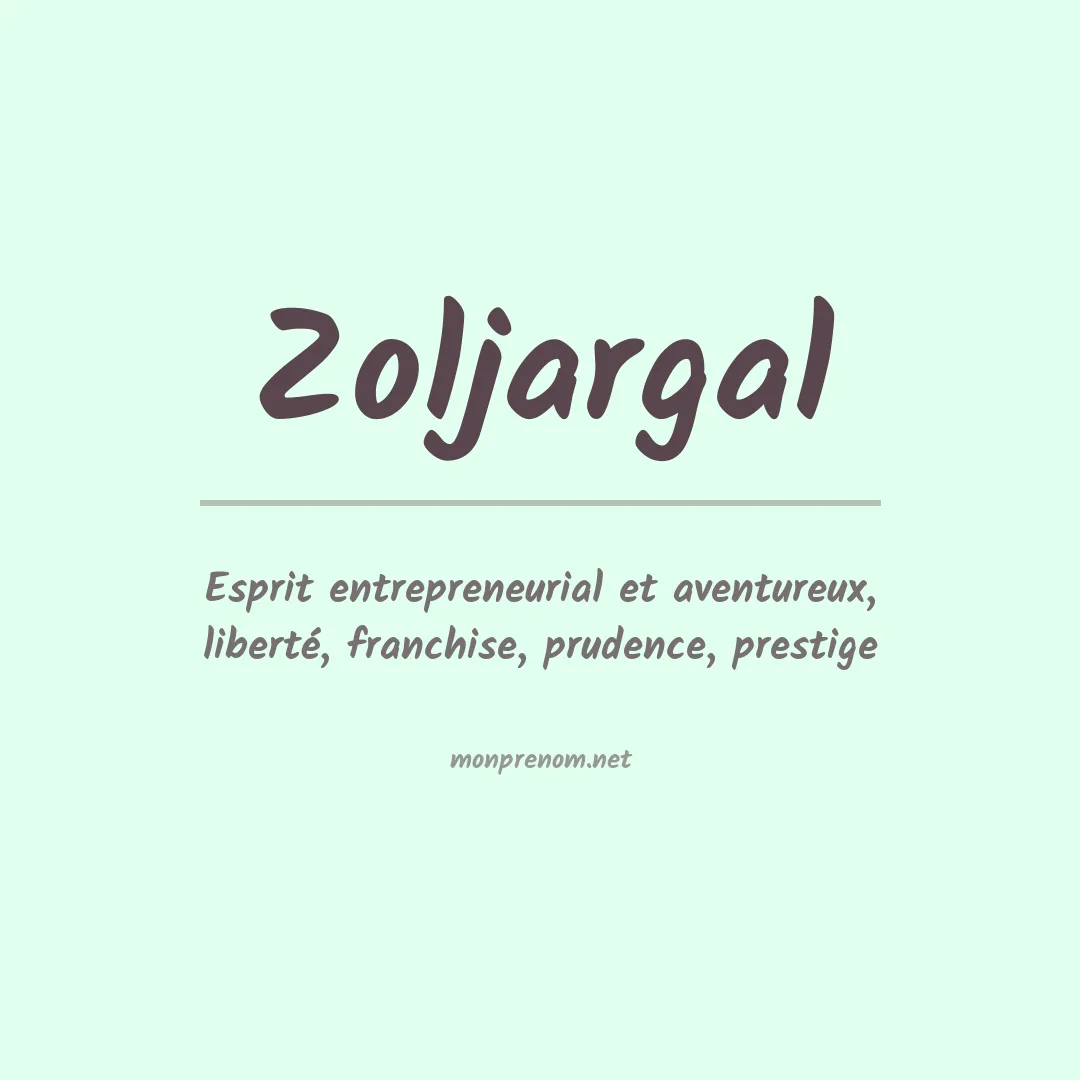 Prénom Zoljargal