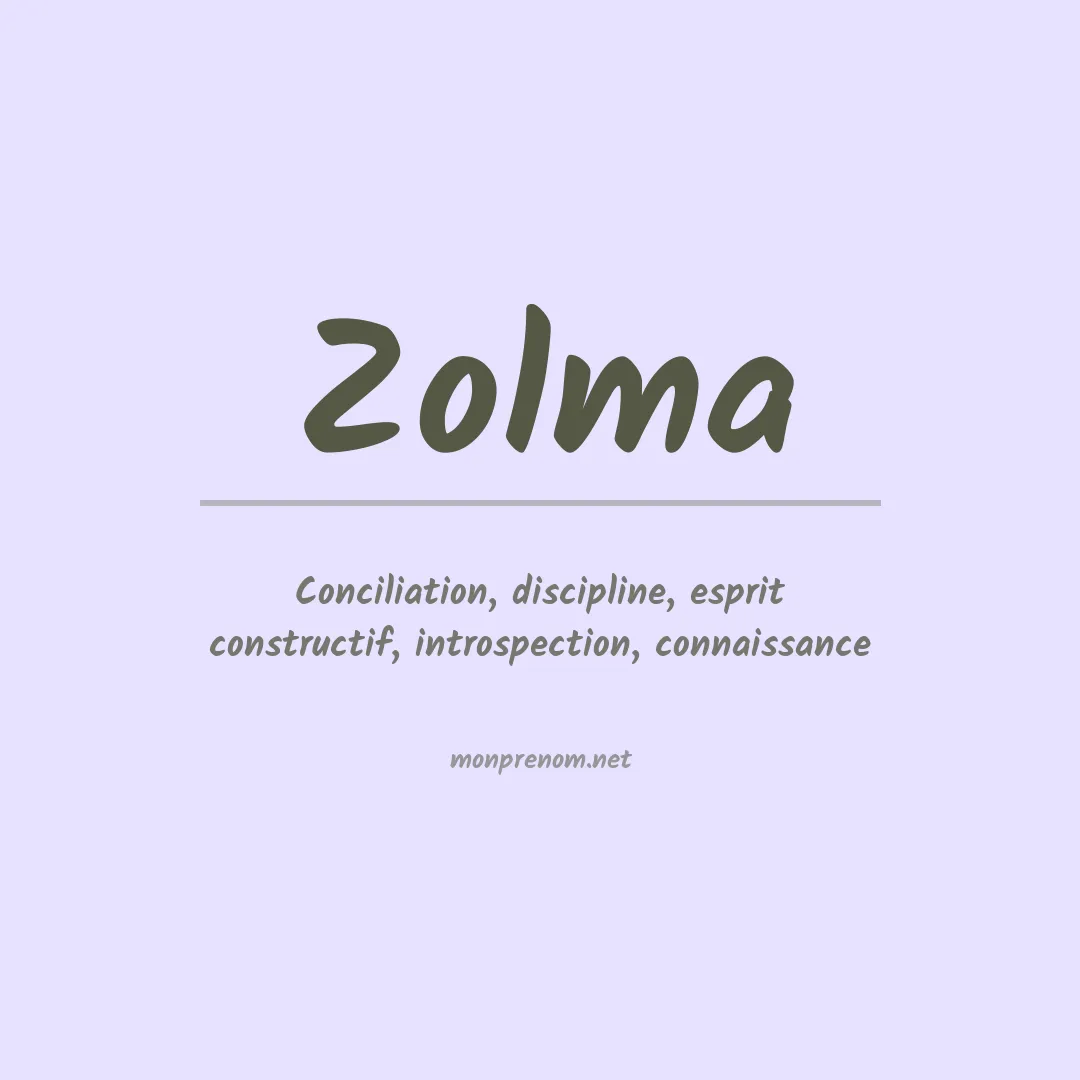 Prénom Zolma