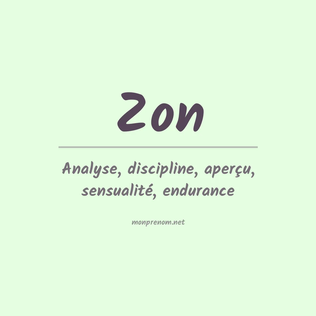 Signification du prénom Zon
