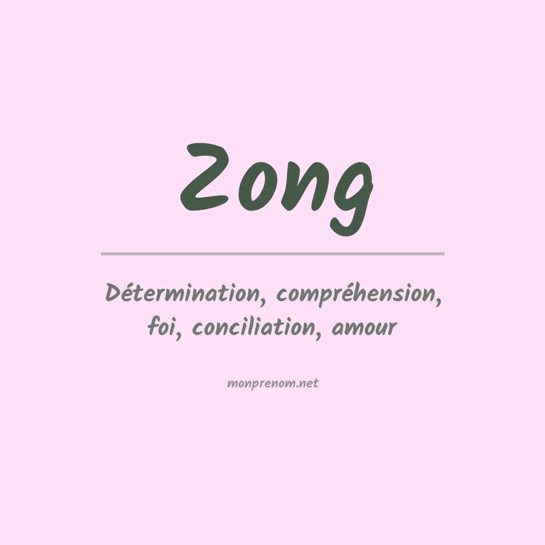 Prénom Zong