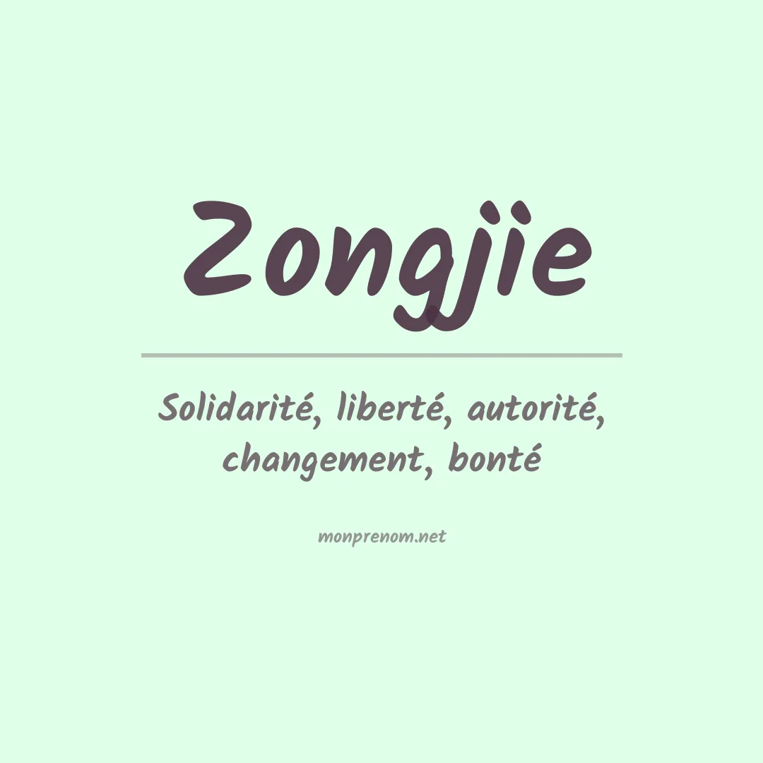 Prénom Zongjie