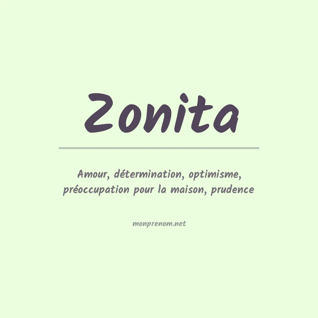 Prénom Zonita