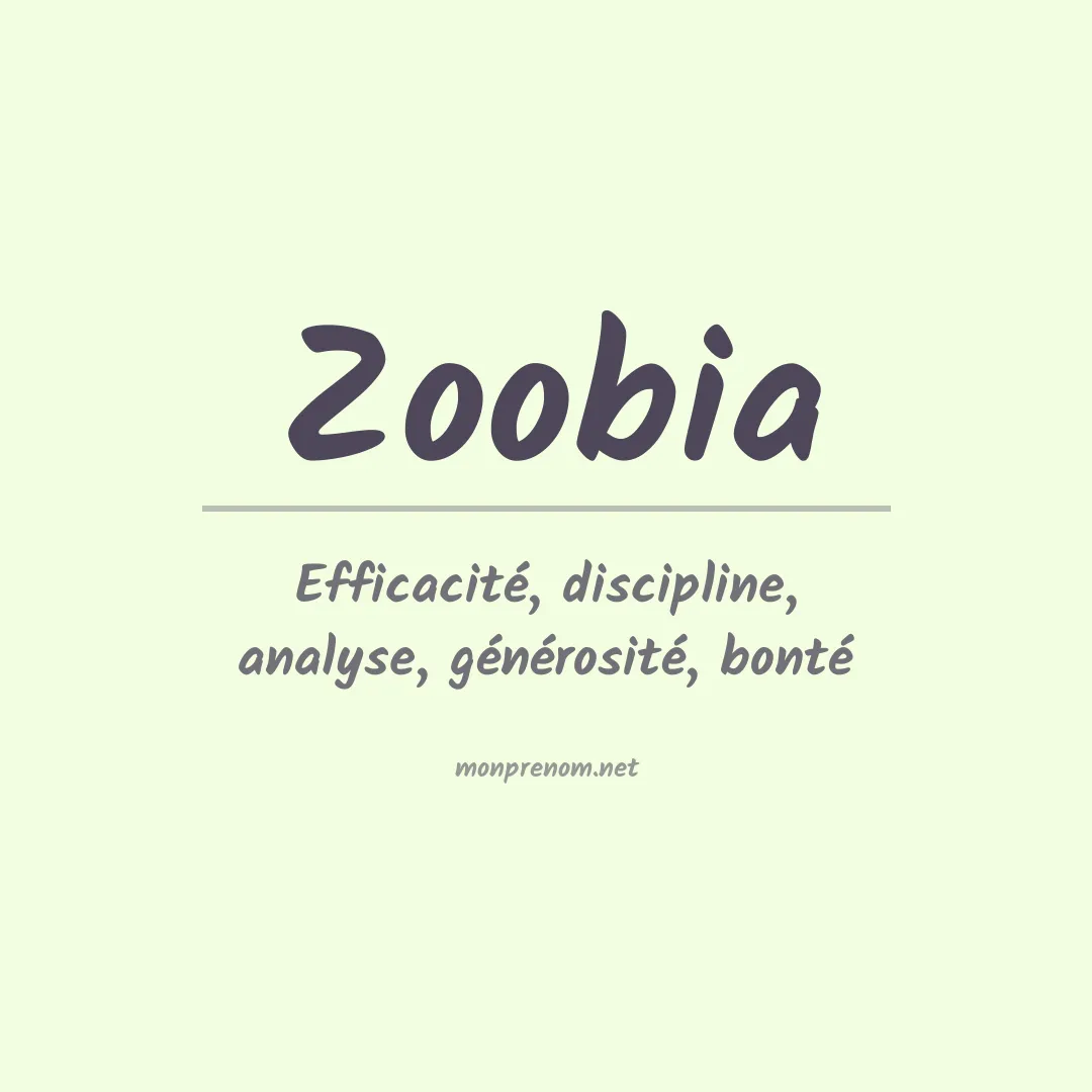 Prénom Zoobia