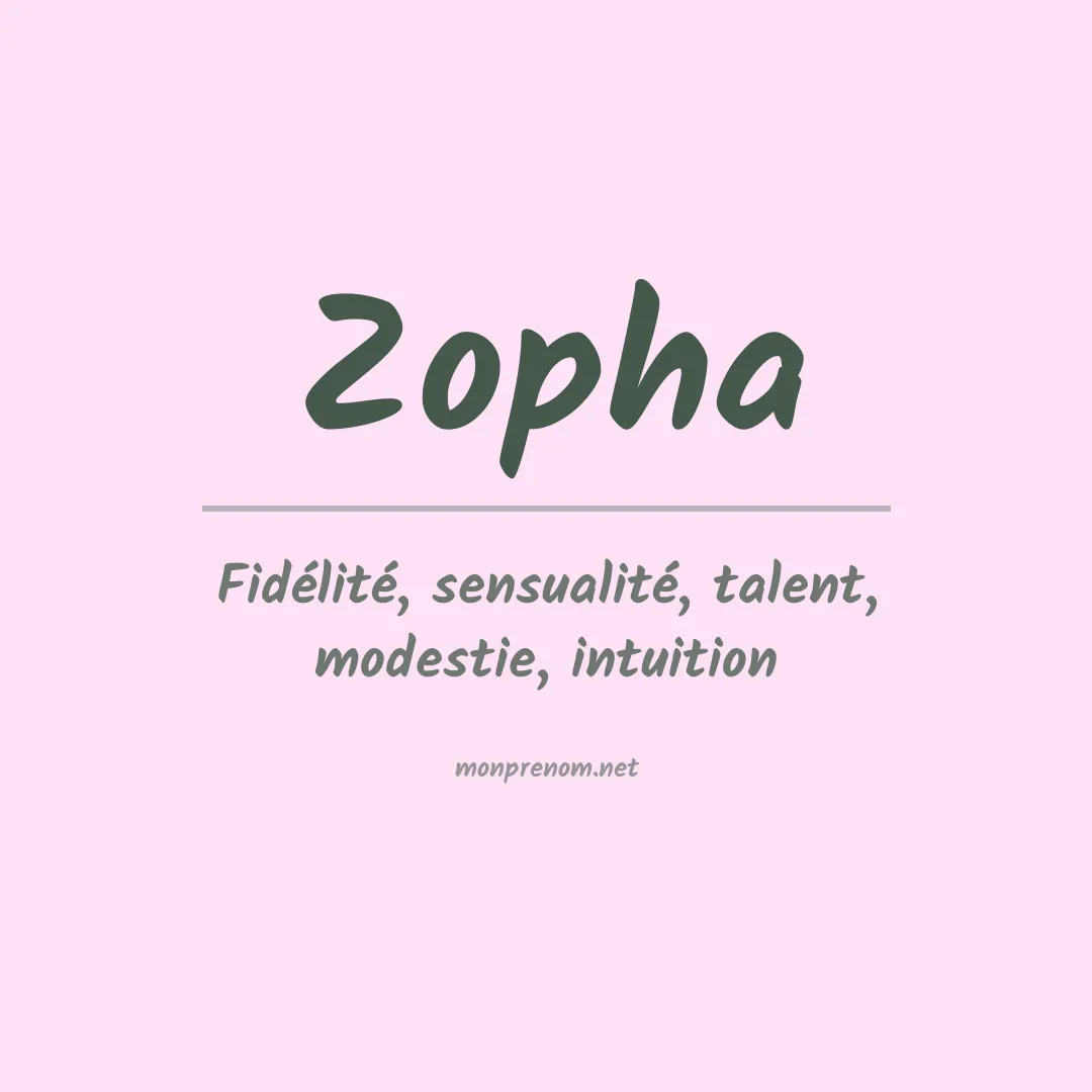 Prénom Zopha