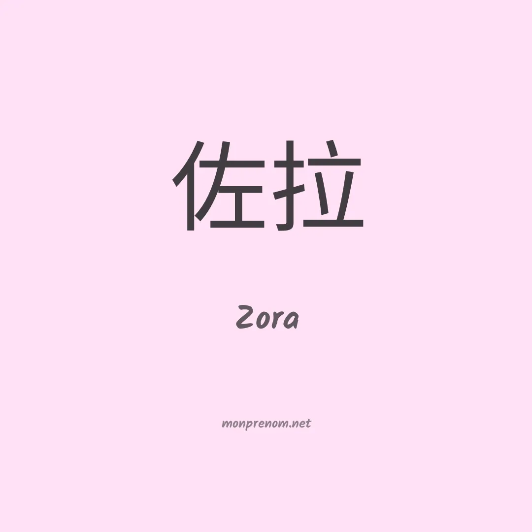 Zora en chinois