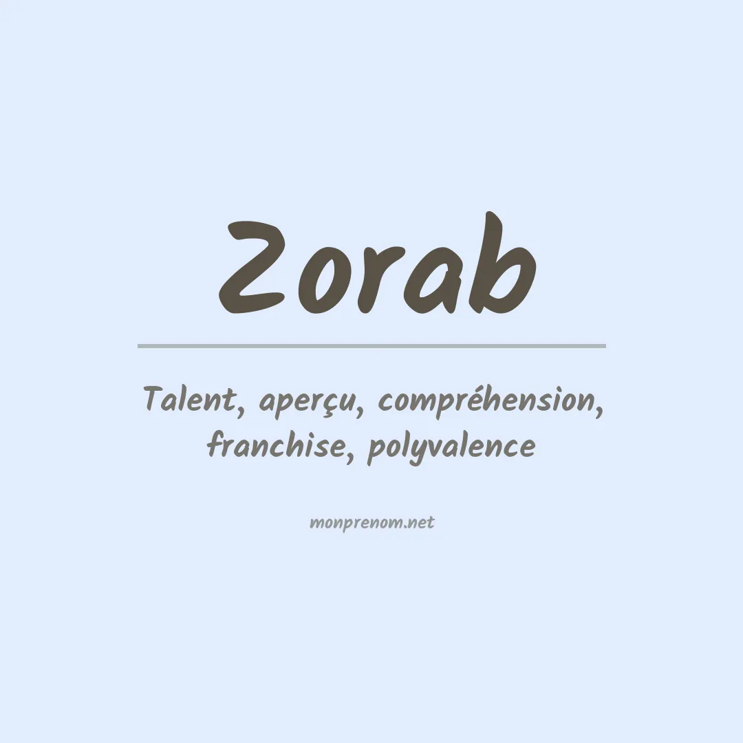 Prénom Zorab