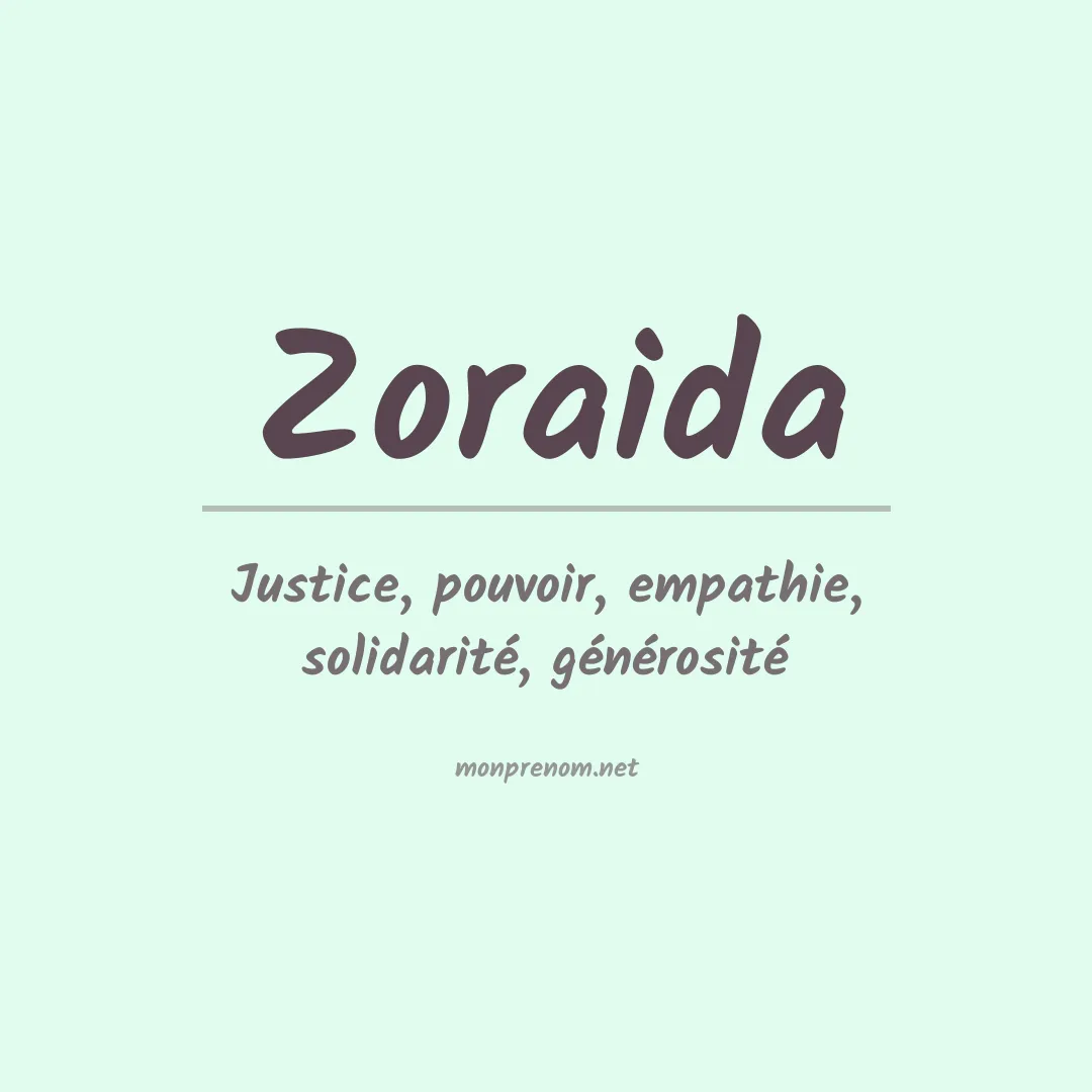 Prénom Zoraida
