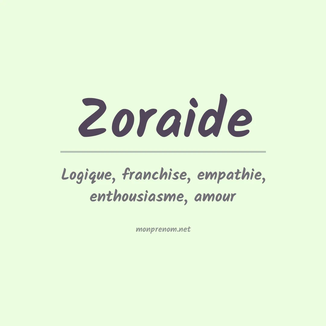 Prénom Zoraide