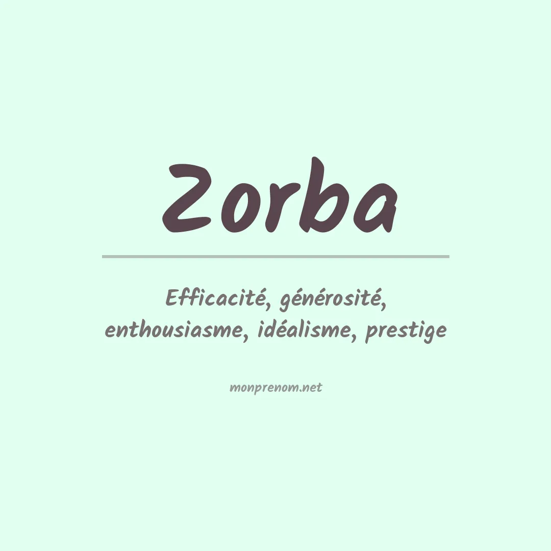 Prénom Zorba