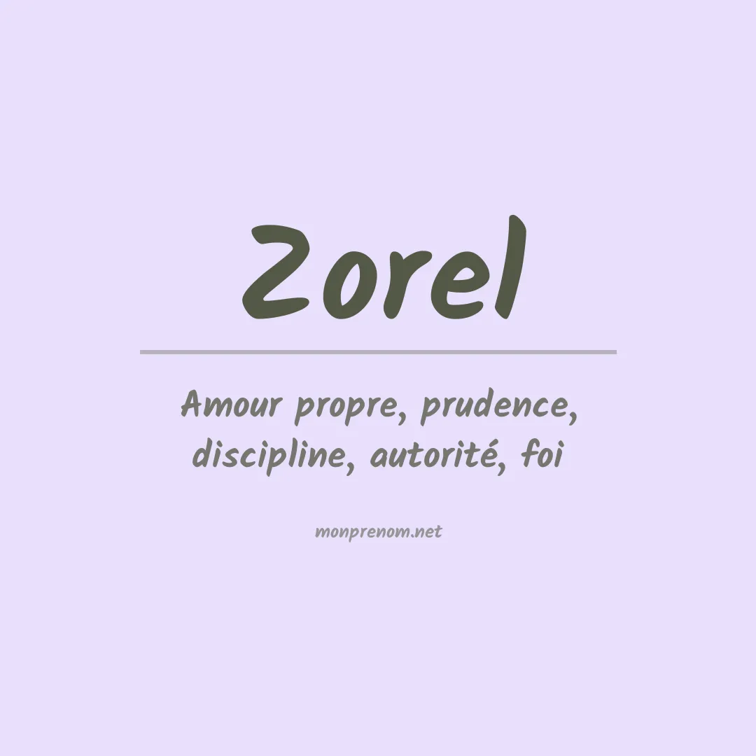 Prénom Zorel