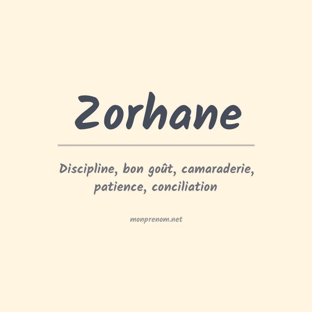 Prénom Zorhane