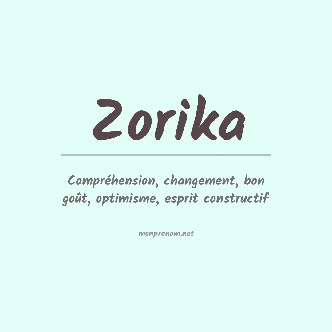 Signification du prénom Zorika