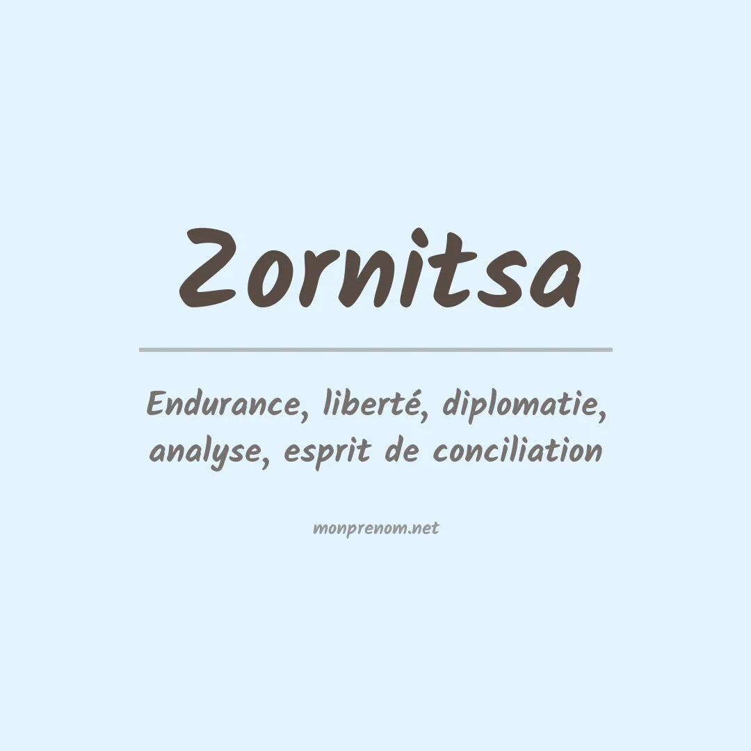 Signification du prénom Zornitsa