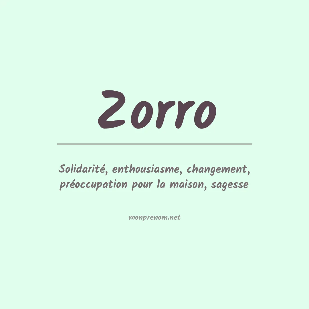 Prénom Zorro