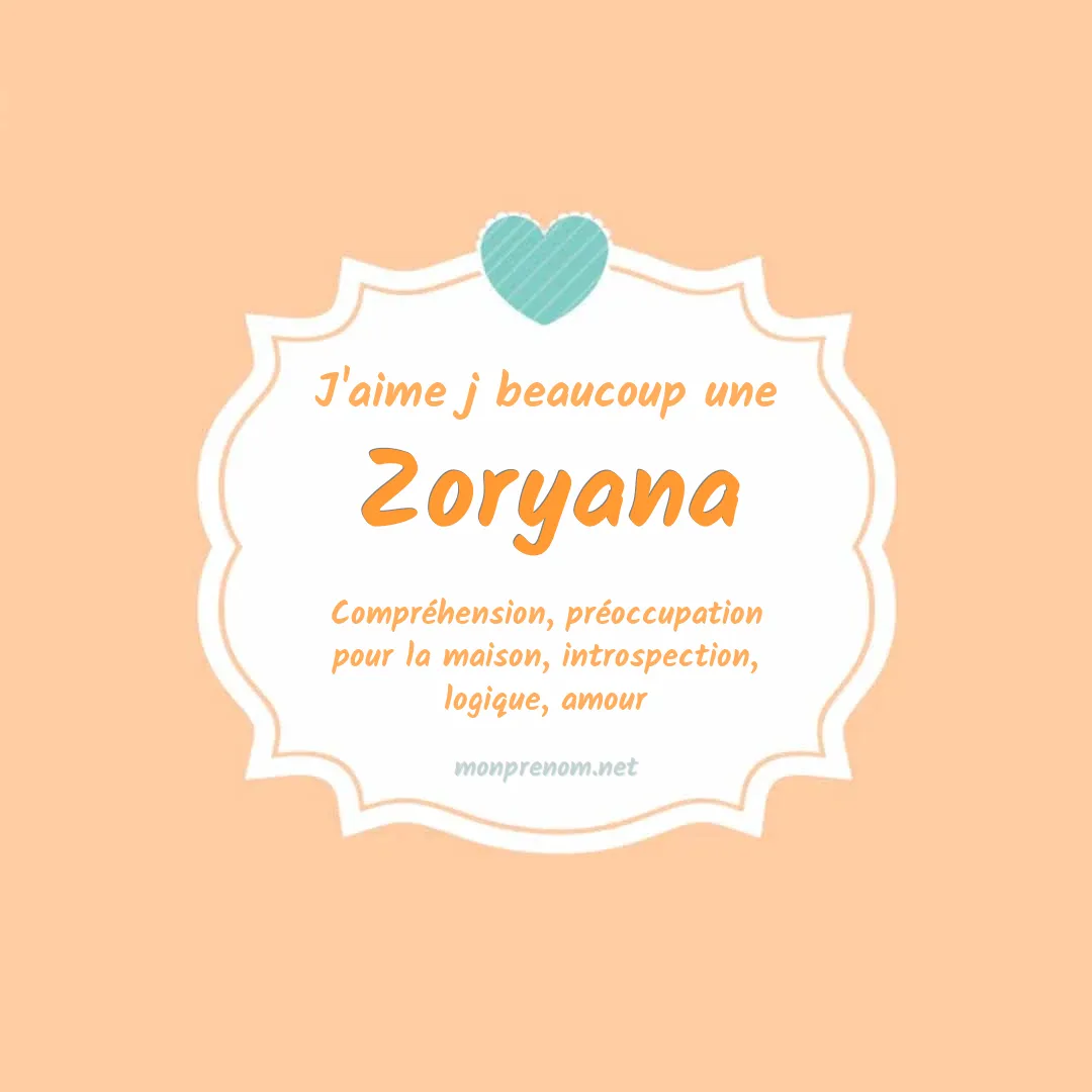 J'aime beaucoup Zoryana