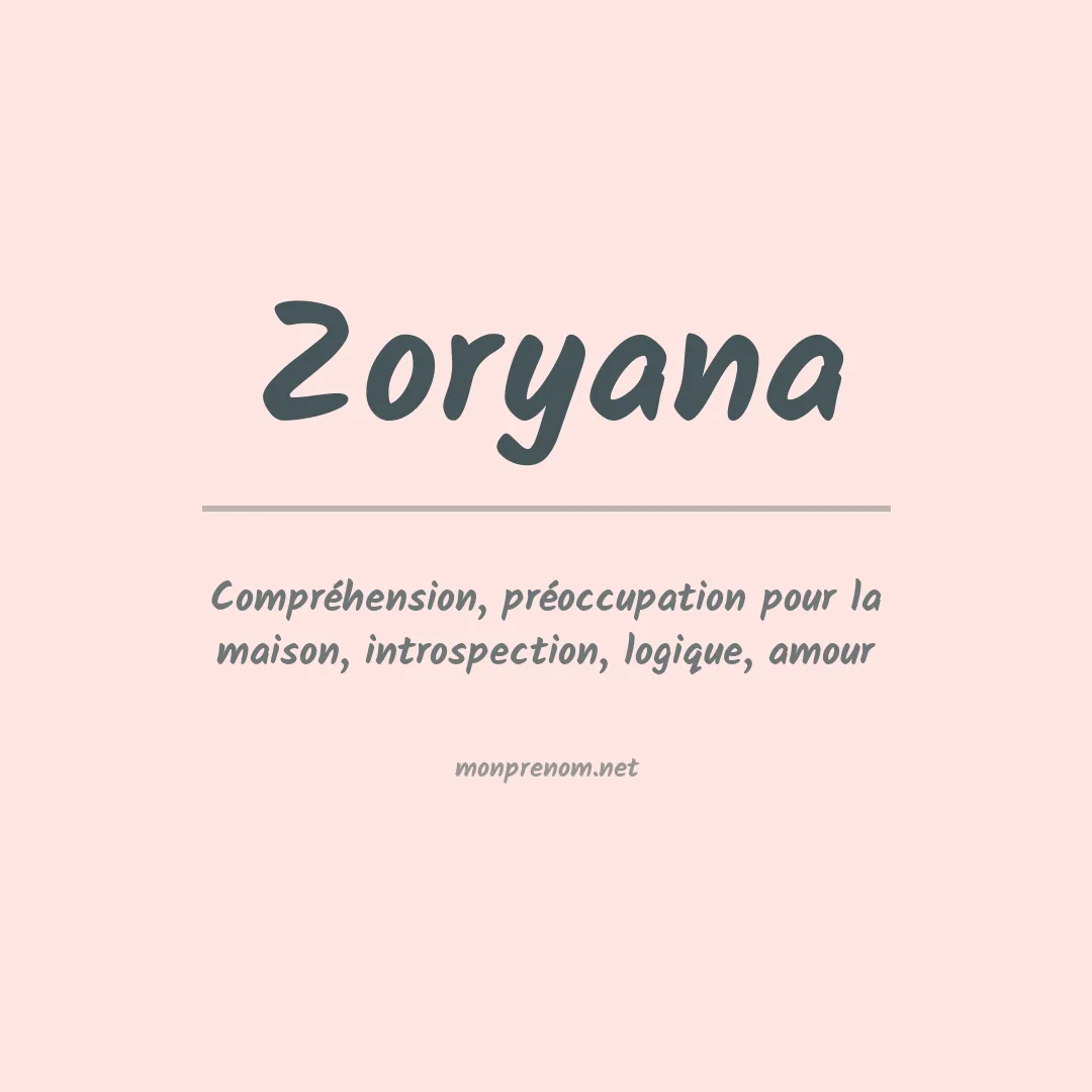 Signification du prénom Zoryana