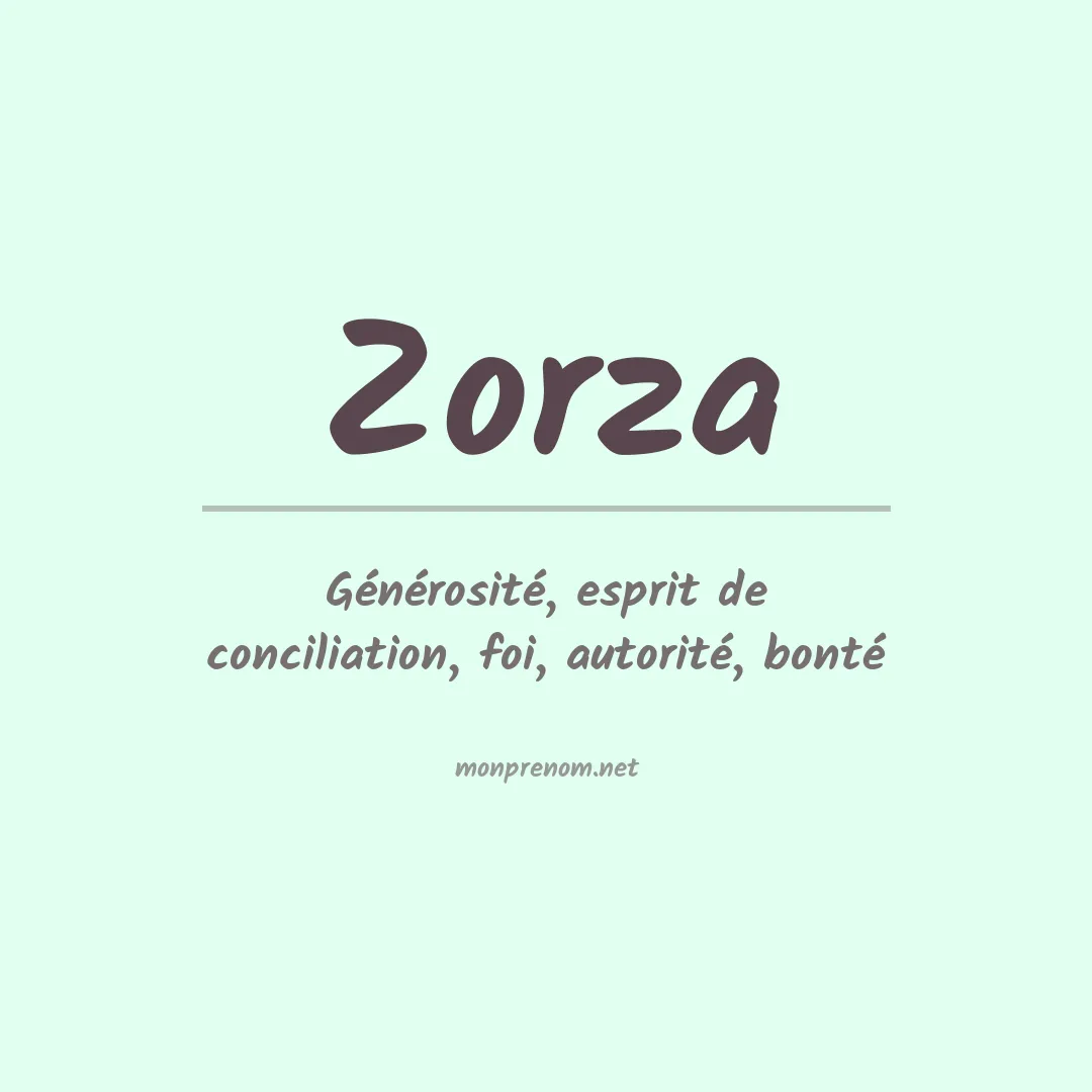 Signification du prénom Zorza