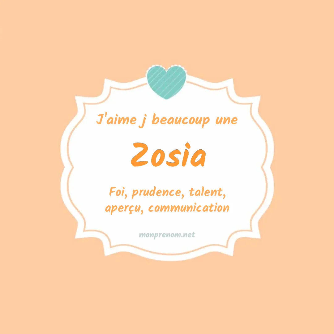 J'aime beaucoup Zosia
