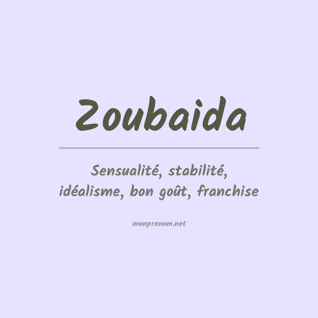 Prénom Zoubaida