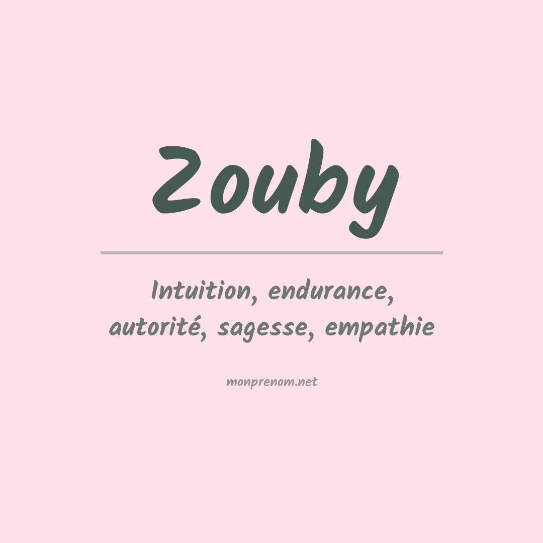 Signification du prénom Zouby