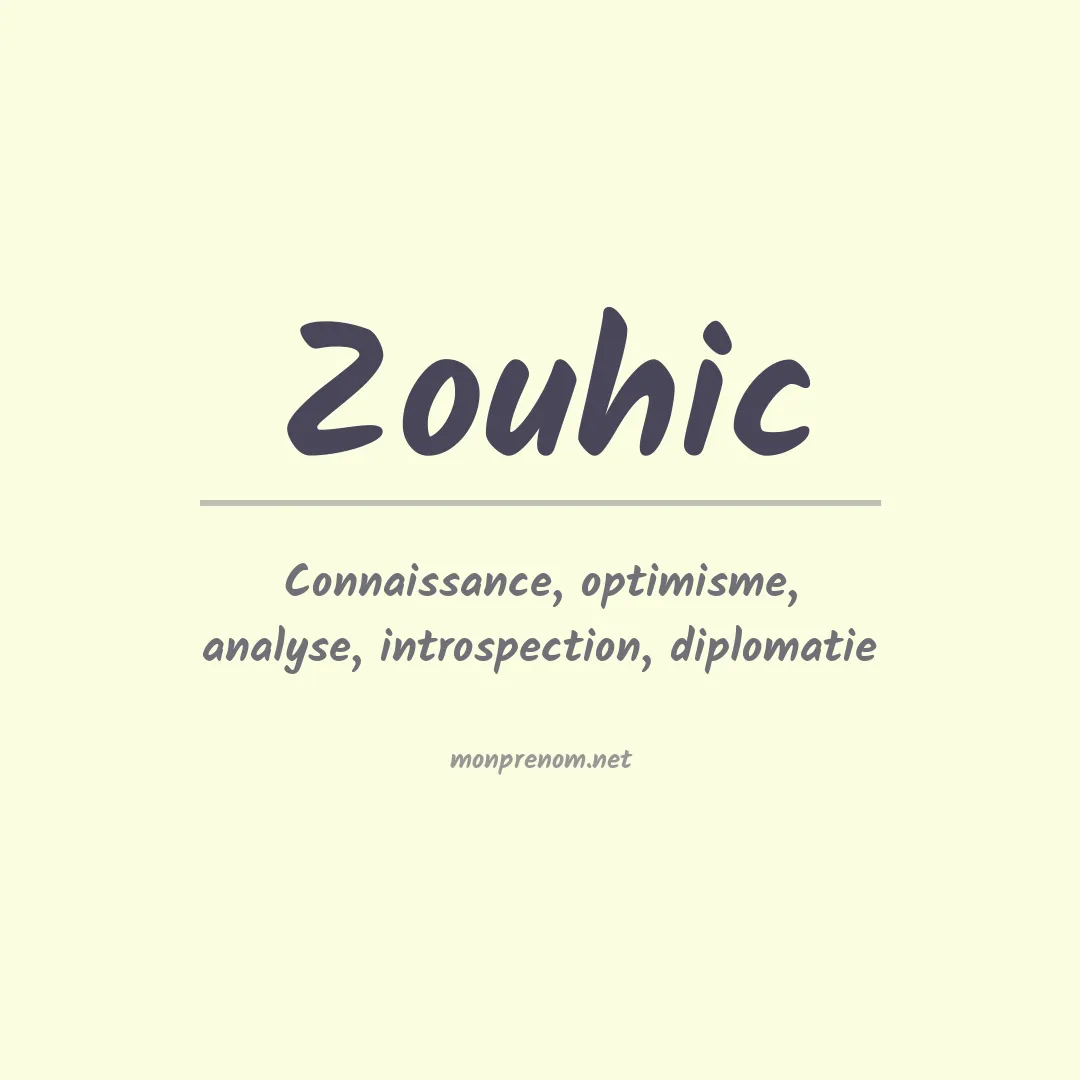 Prénom Zouhic
