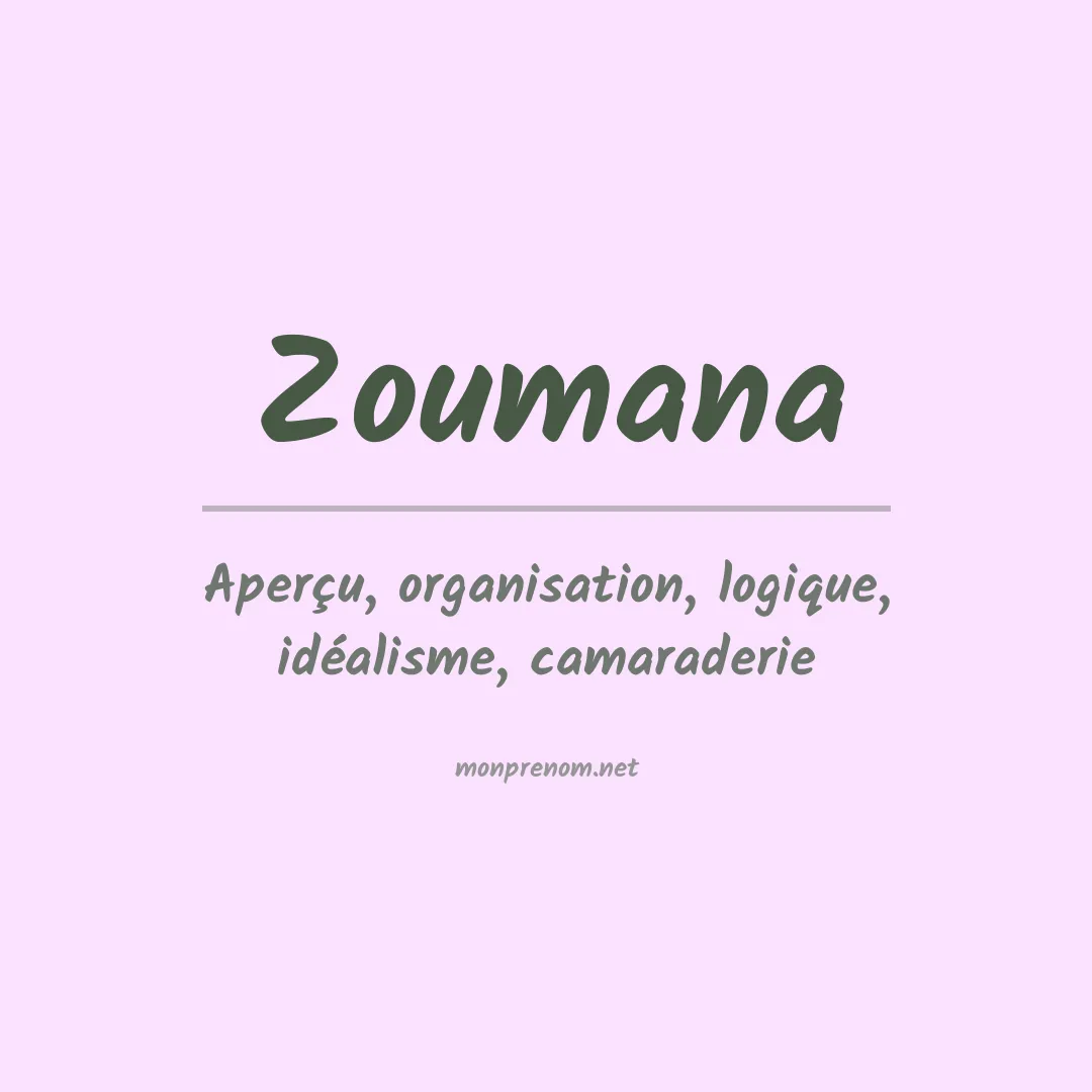 Prénom Zoumana