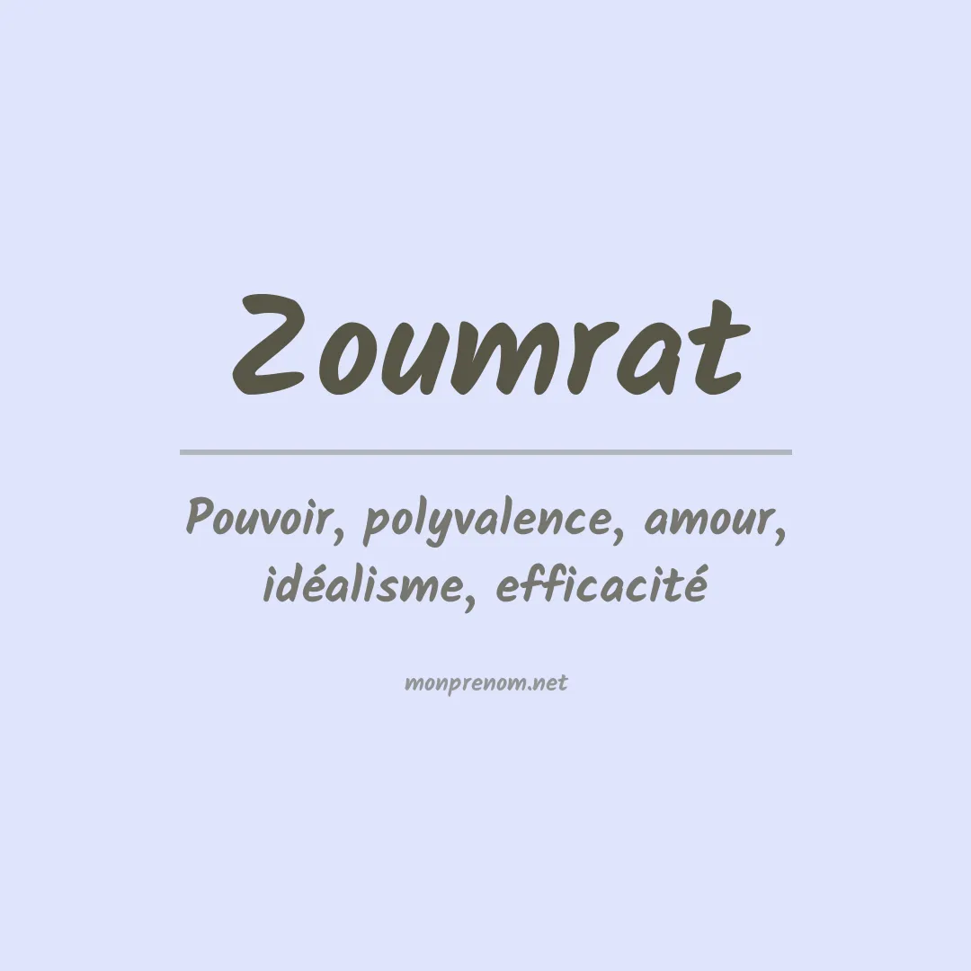 Prénom Zoumrat