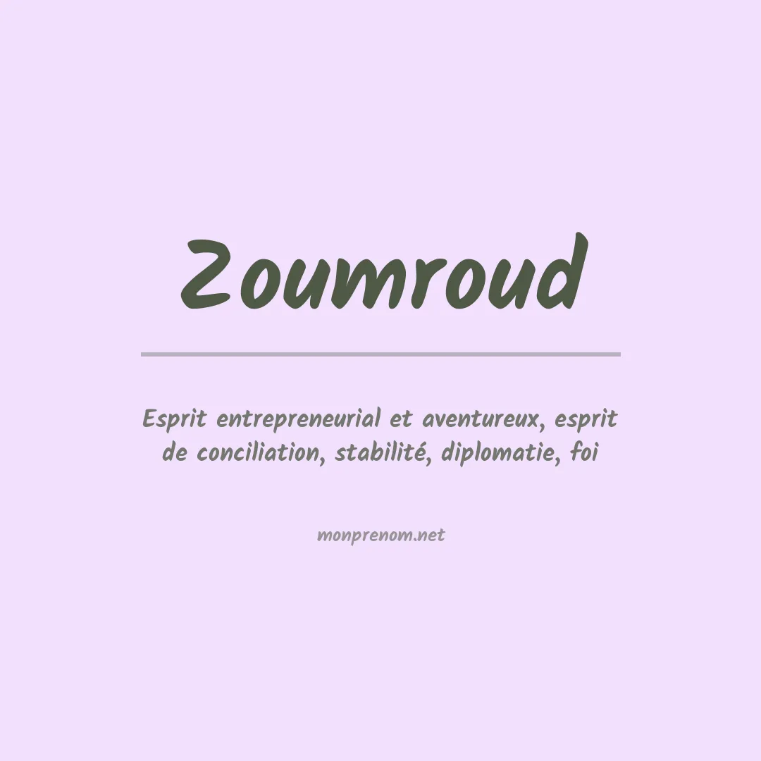 Prénom Zoumroud