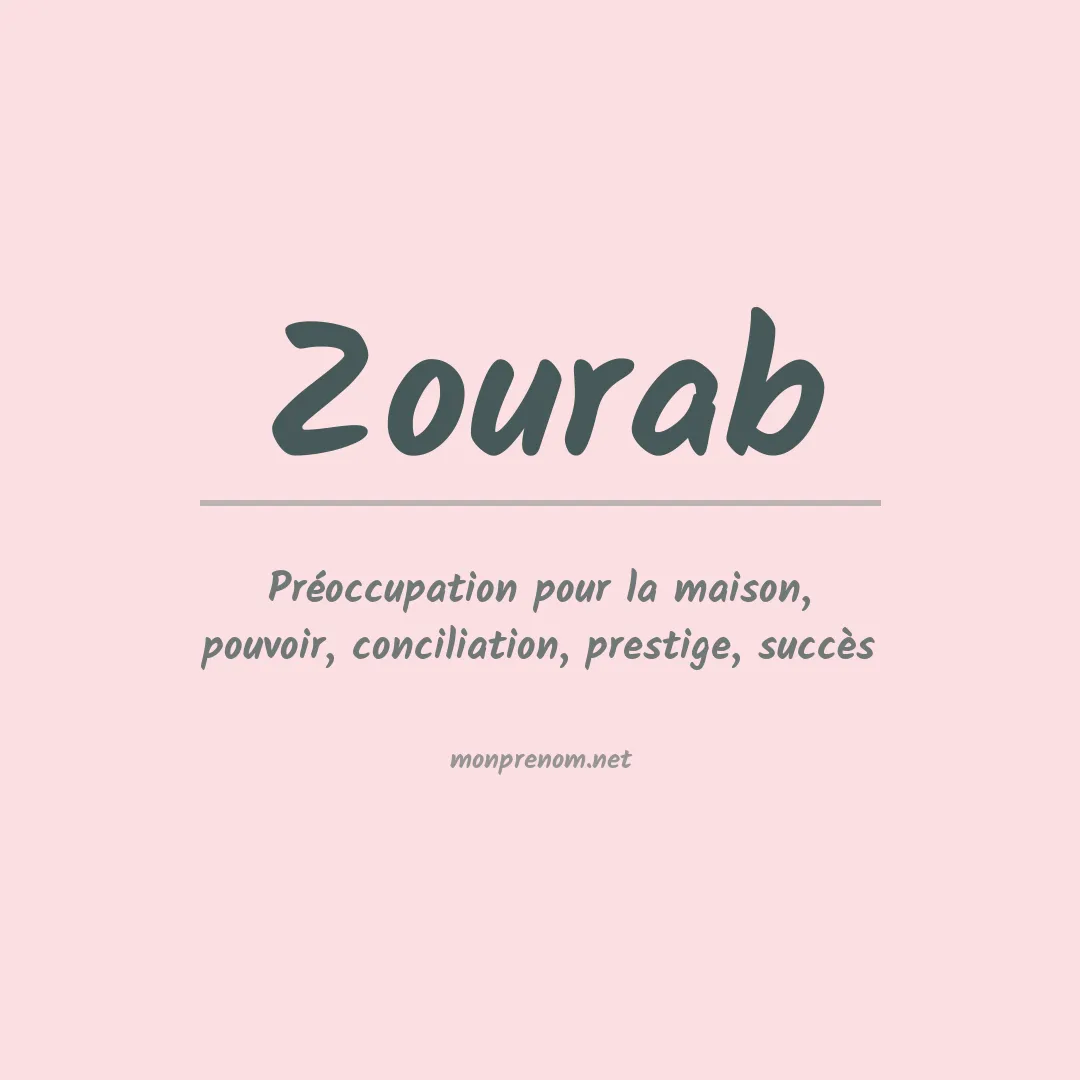 Signification du prénom Zourab