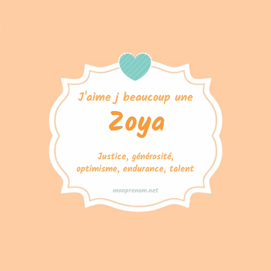 J'aime beaucoup Zoya