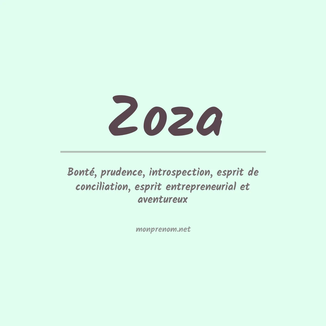 Signification du prénom Zoza