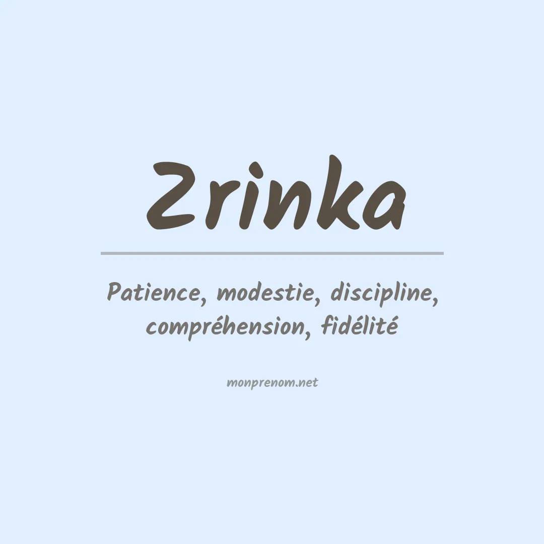 Prénom Zrinka
