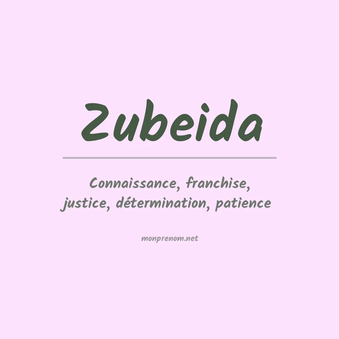 Prénom Zubeida
