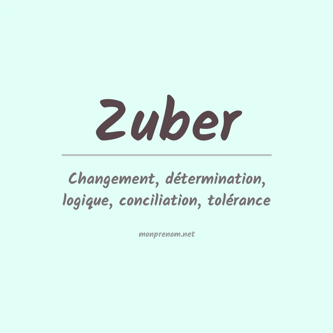 Prénom Zuber