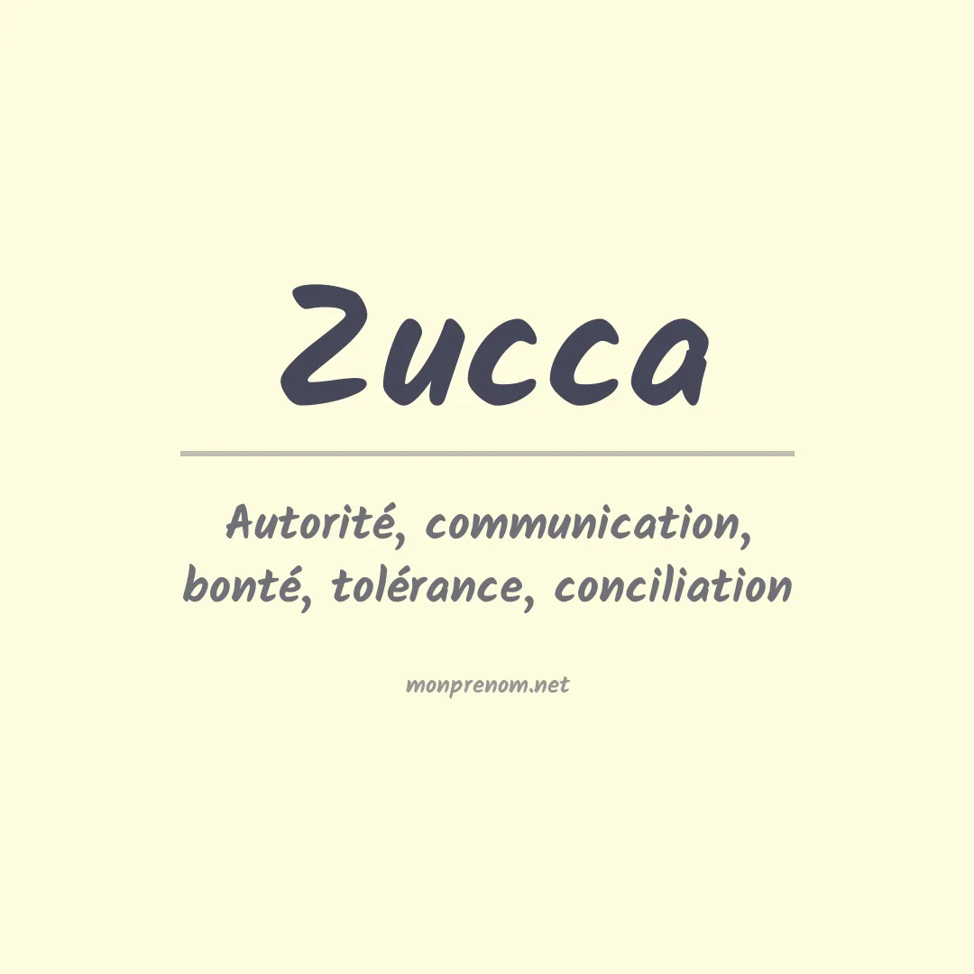 Prénom Zucca